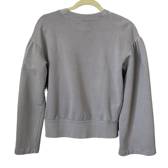 Madewell x Karen Walker Women's Gray Garment Dyed Pullover Sweatshirt - Small - Picture 5 of 6